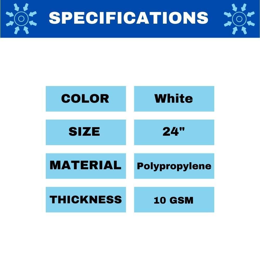Beard Nets Spun bonded Polypropylene White Piecesage of 500