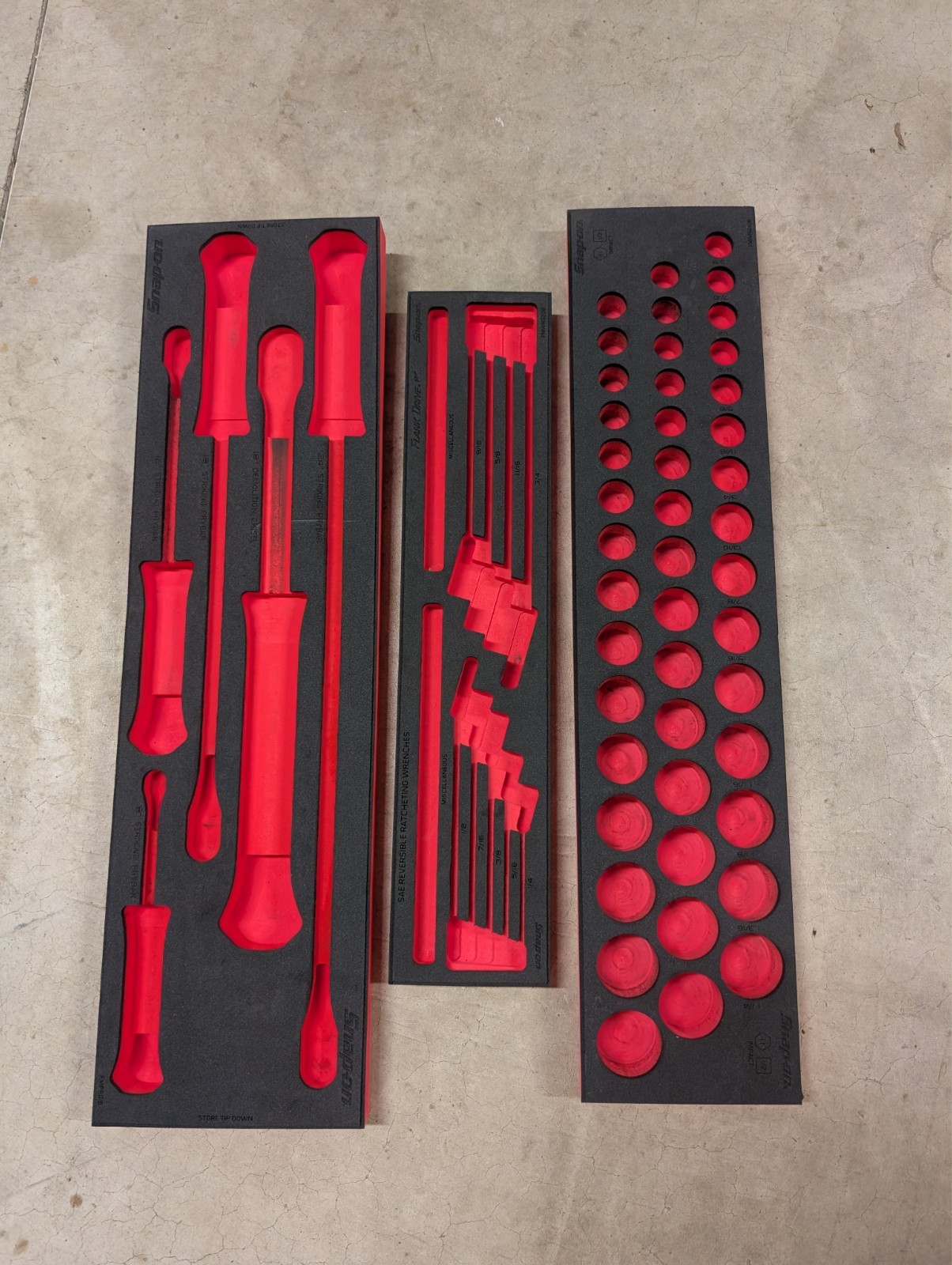 snap on prybar foam organizer
