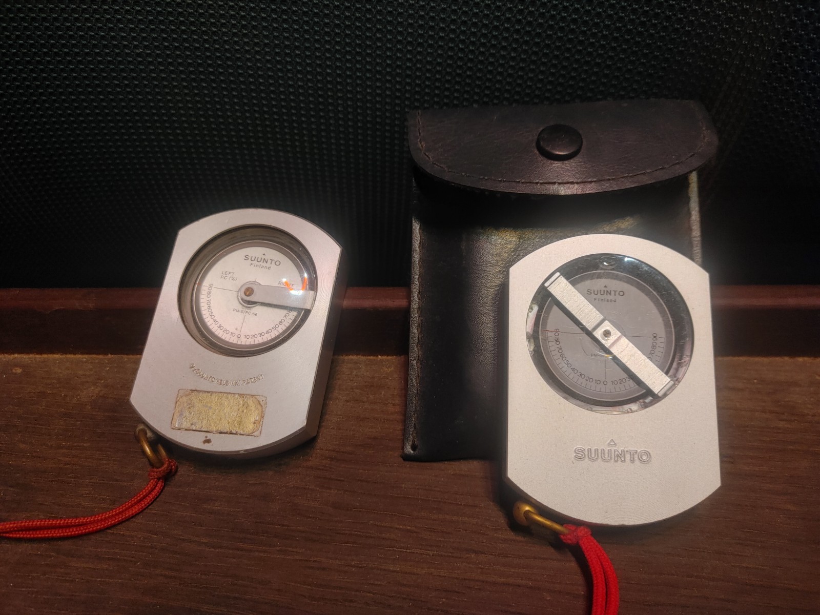 2x Suunto PM-5/360 PC Optical Reading Clinometer Inclinometer w/ Case & Manual.