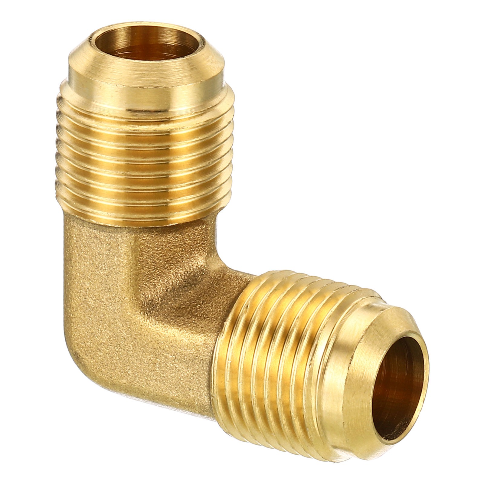 1/2" x 1/2" Brass Fitting, Flare 90 Degree Elbow Tube Fitting