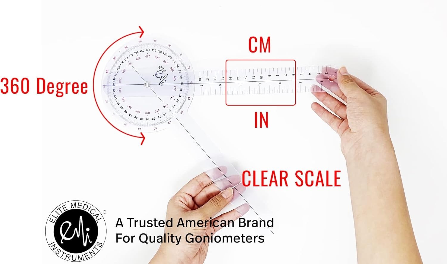 Essential Goniometer Set 12", 8", 6" - Great for Precision Measurements