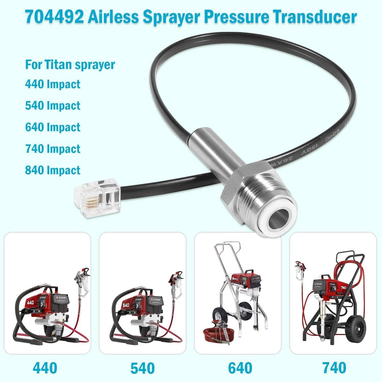 704492 Pressure Transducer Sensor for Airless Sprayer Titan Impact 440 540 640