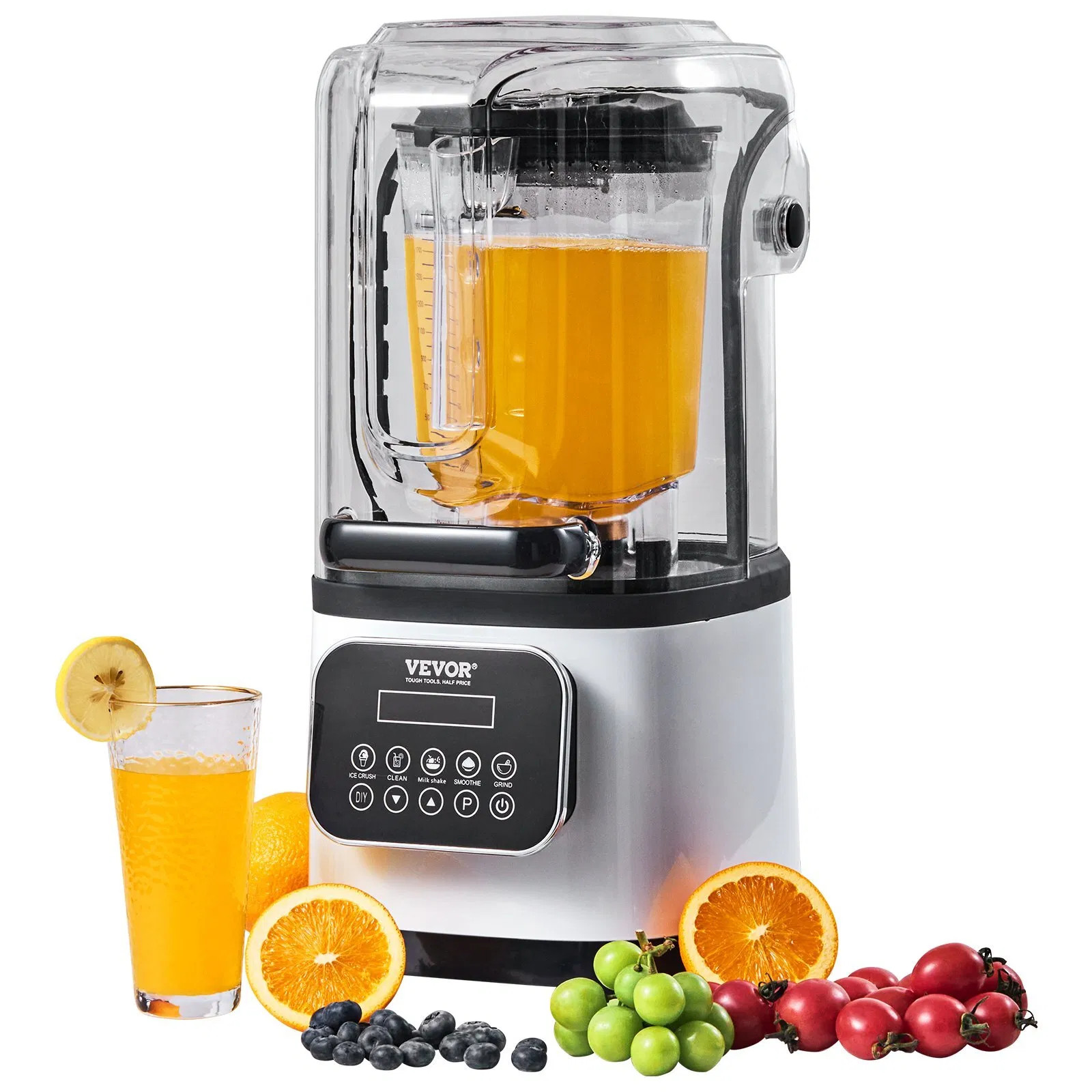 Professional Blender with Shield, Commercial Countertop Blenders, 68 oz Plastic