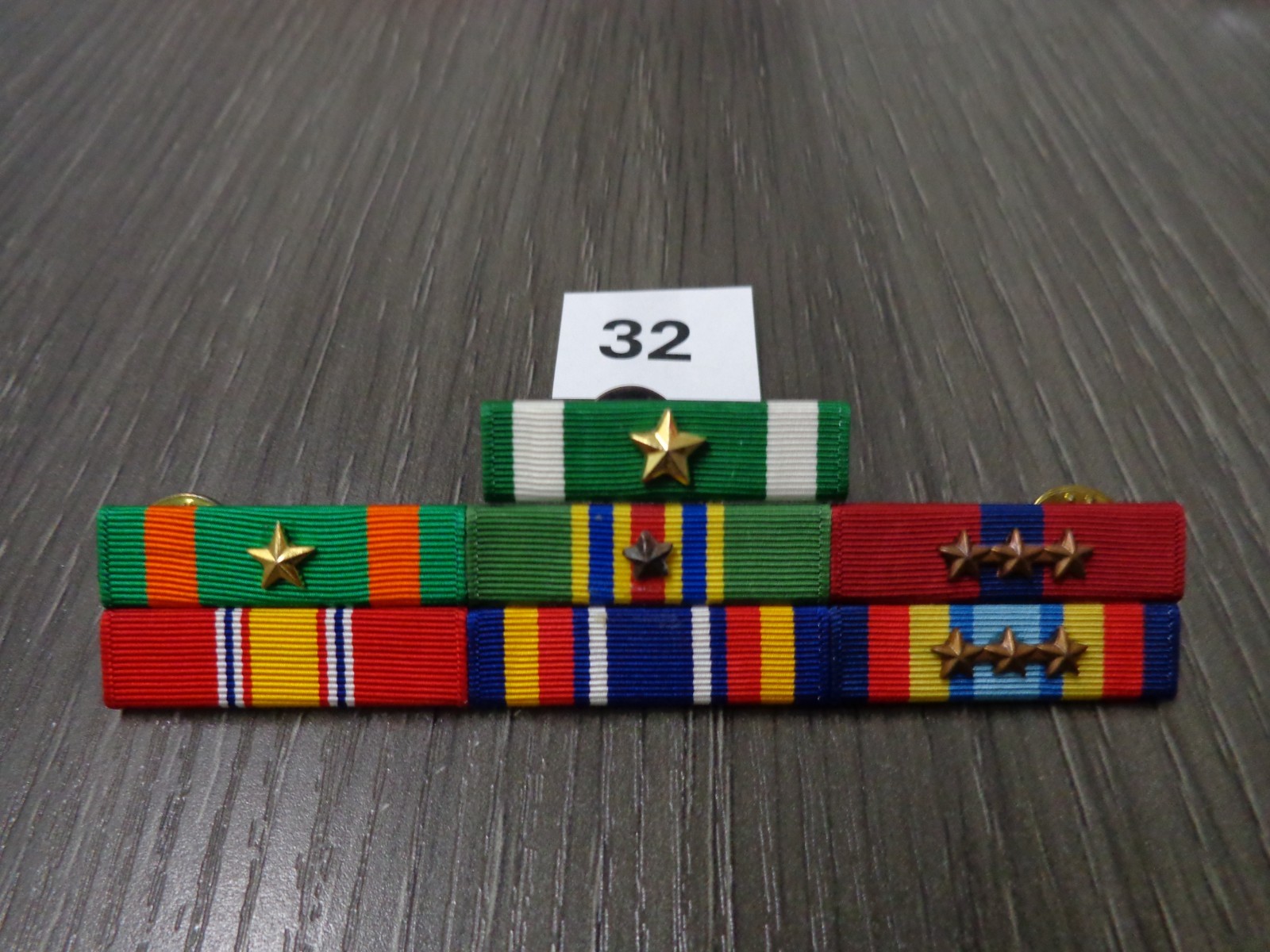 USMC 7 Ribbon Bar - Service -made in USA- used  BAR # 32