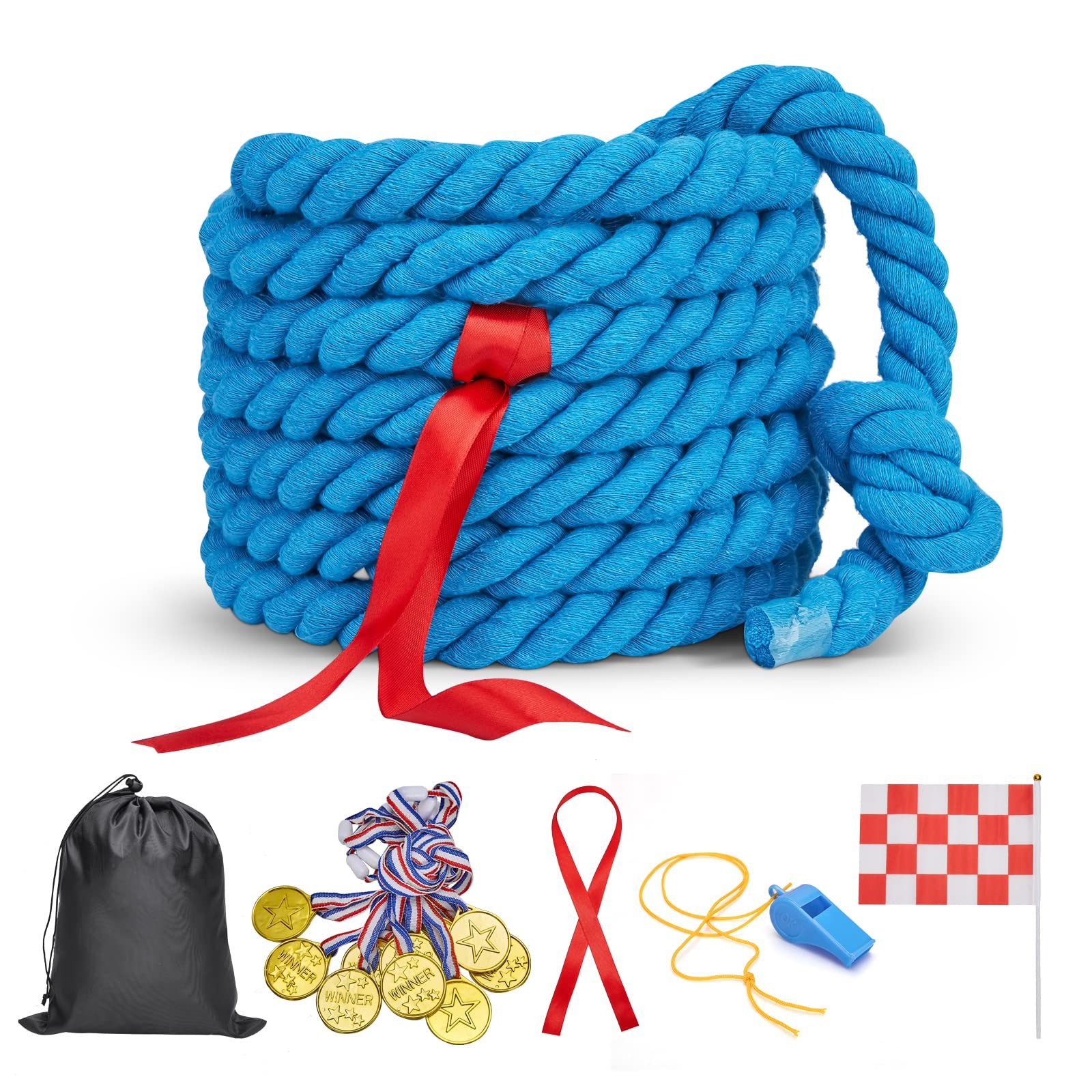 20Ft Tug of War Rope Field Day Game Outdoor Carnival Games for Family Reunion
