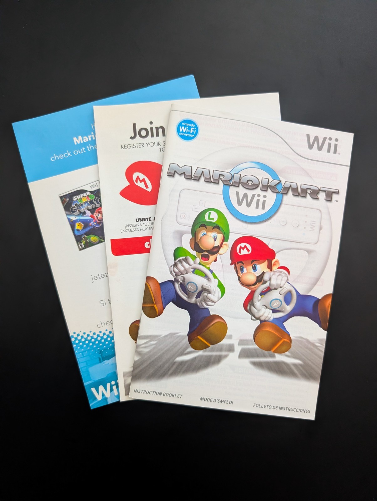 Mario Kart Wii Nintendo Wii CASE MANUAL INSERTS ONLY Authentic Guaranteed