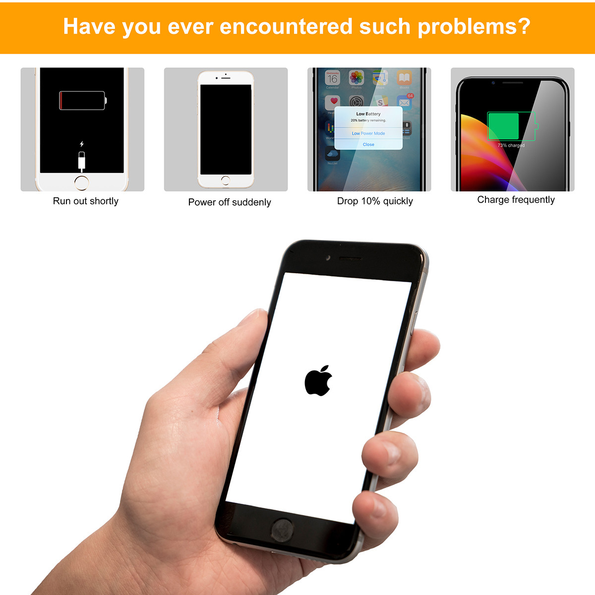 DEJI Replacement Internal Battery for iPhone 8 7 6s 6 Plus 5s 5c SE 1st Gen