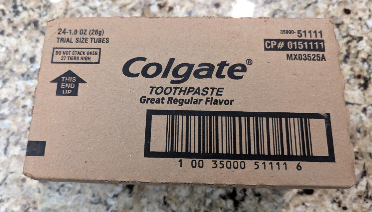 Colgate 24 Pack Travel Size Toothpaste Regular Flavor 1 oz tubes