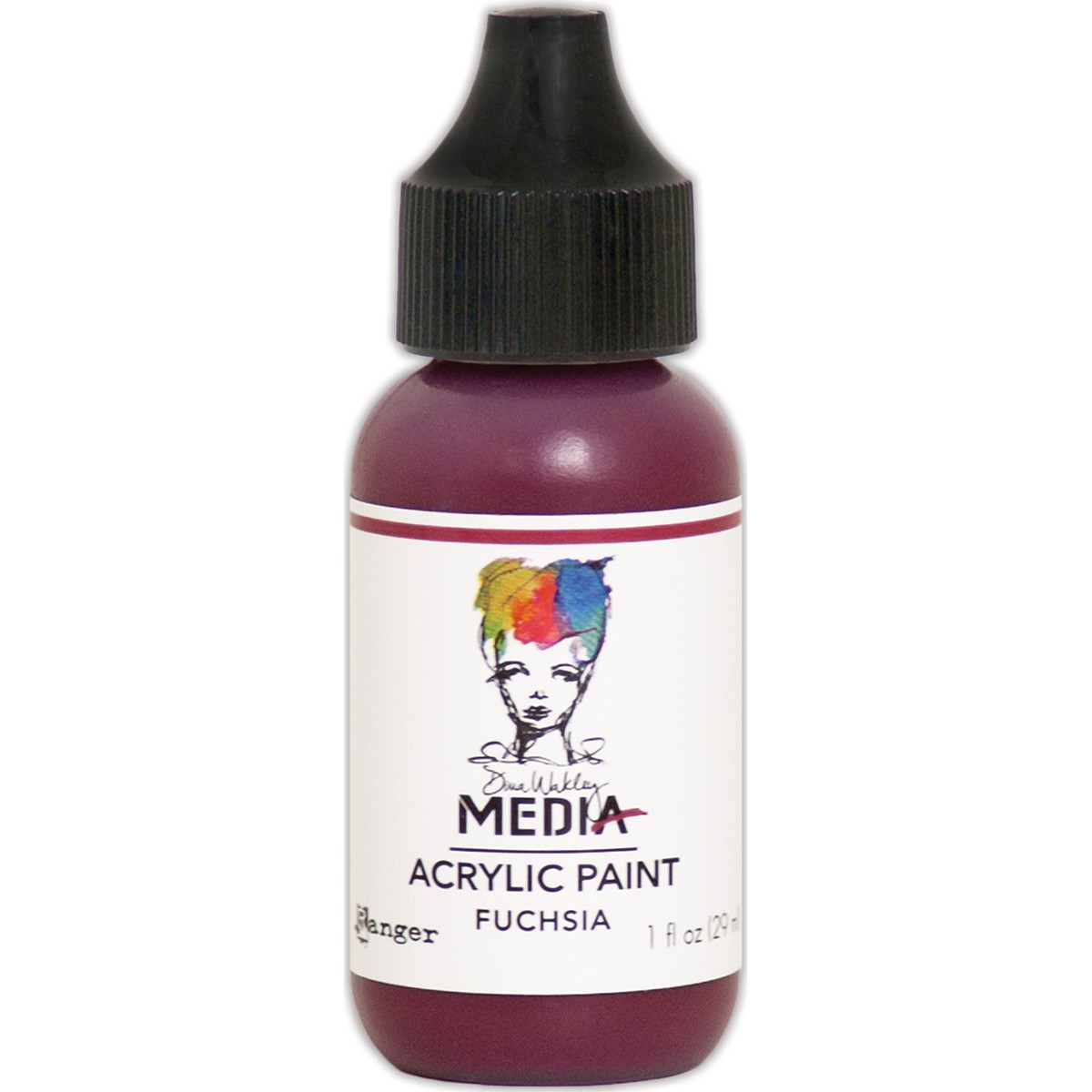 Ranger Dina Wakley Media Heavy Body Acrylic Paint 1oz-Fuchsia (3Pk)