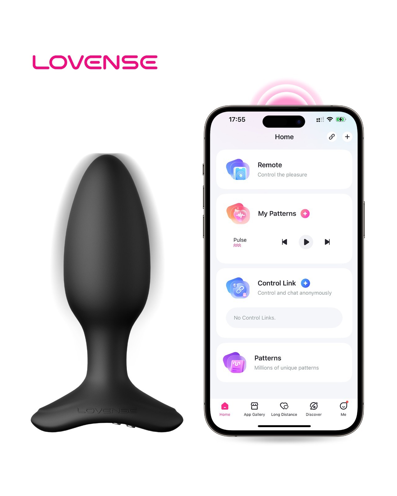 LOVENSE Hush 2 Vibrating Butt Plug Dildo Anal Sex Toys for Men Remote Control