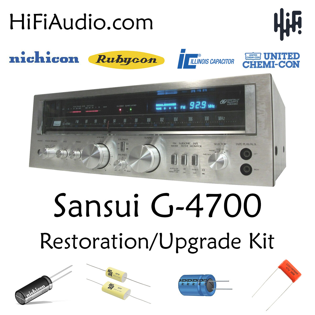 Sansui G-4700 rebuild restoration upgrade kit instructions filter capacitor