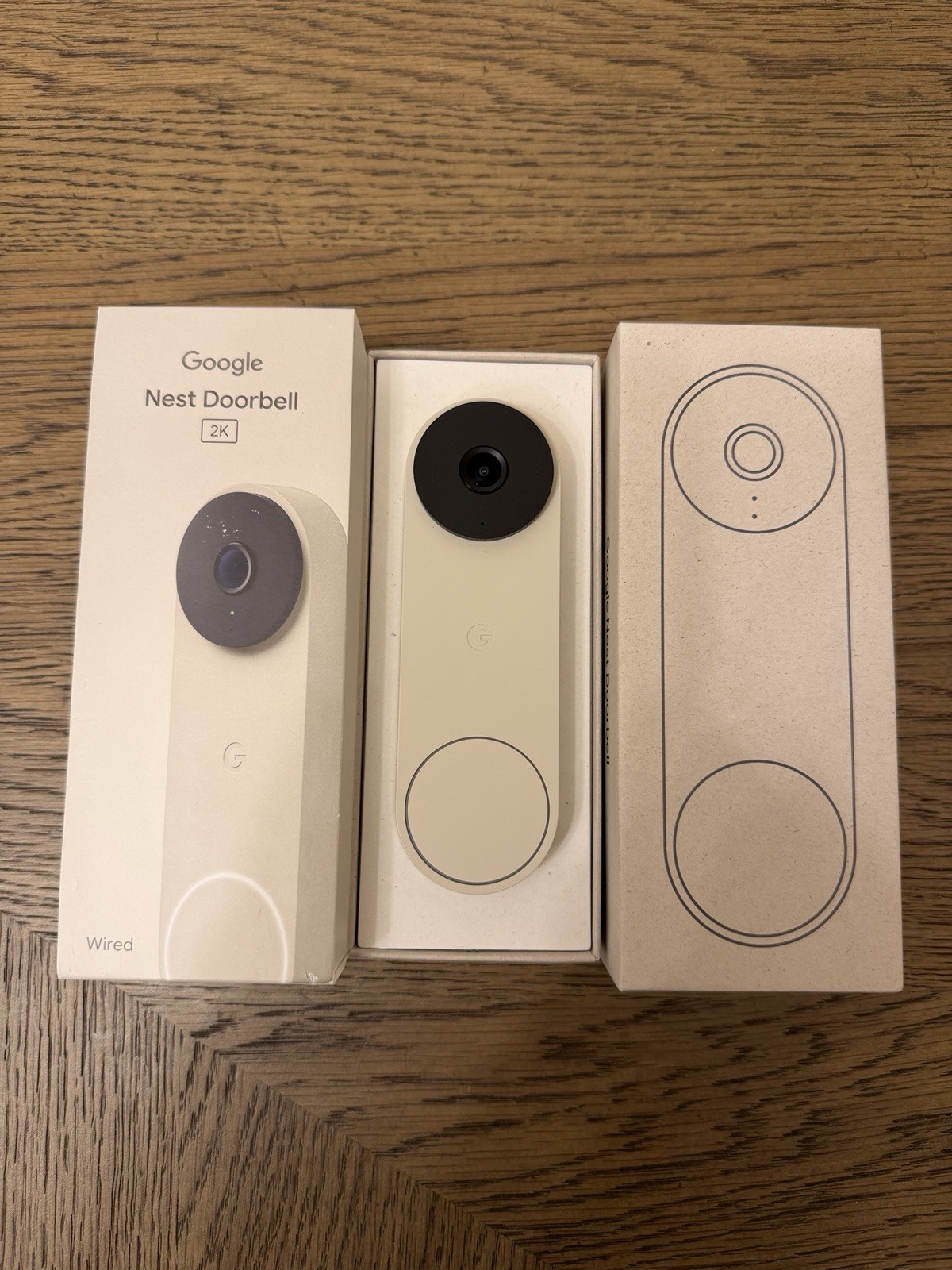 Google Nest Doorbell (Wired, 3rd Gen) - 2K Video and Gemini (Linen)