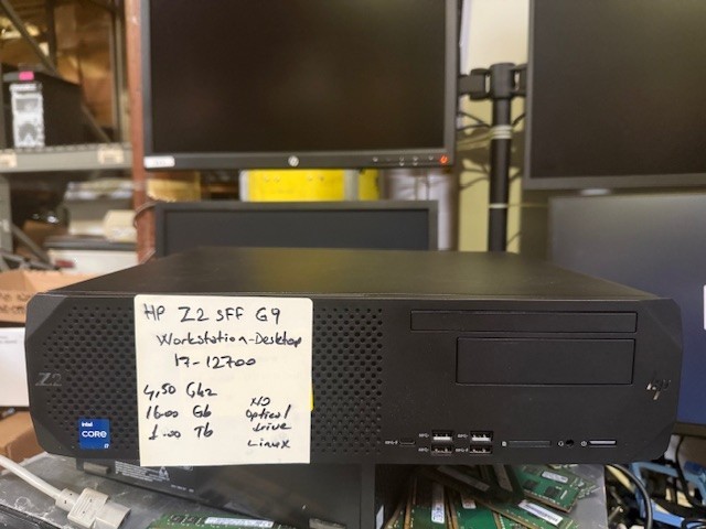 HP Z2 SFF G9 Workstation I7 12700 4.50ghz 16GB 1TB Sata NO Optical Linux Desktop