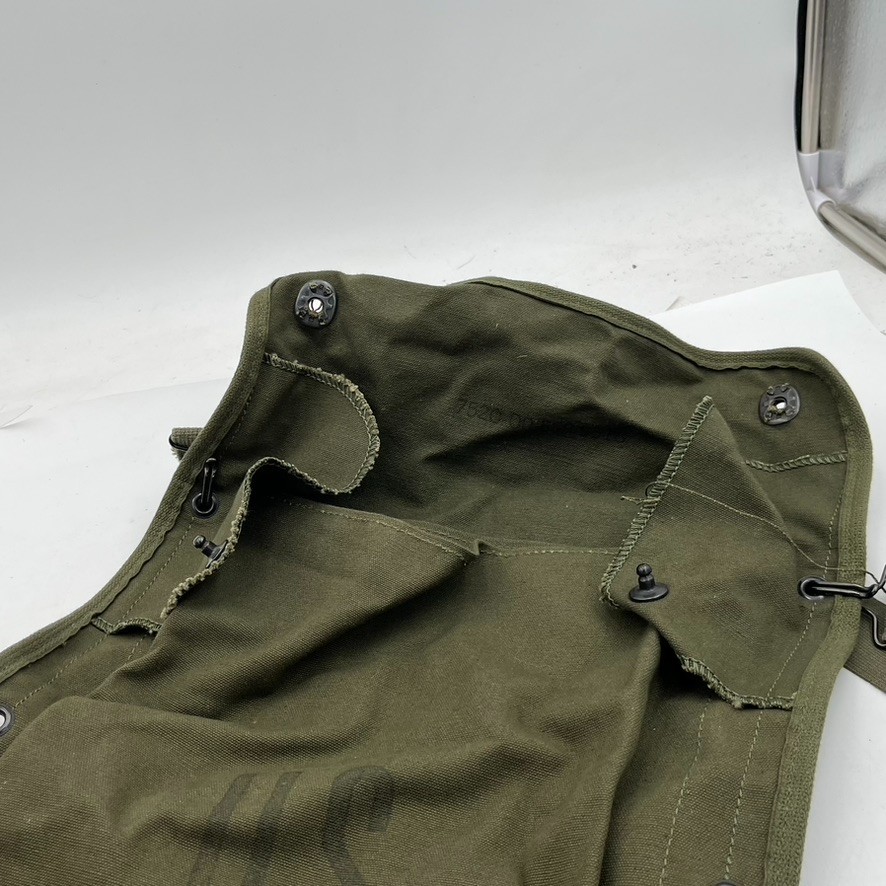 Vintage U.S. ARMY Map Dispatch? Field Bag Case Crossbody Strap Olive Green