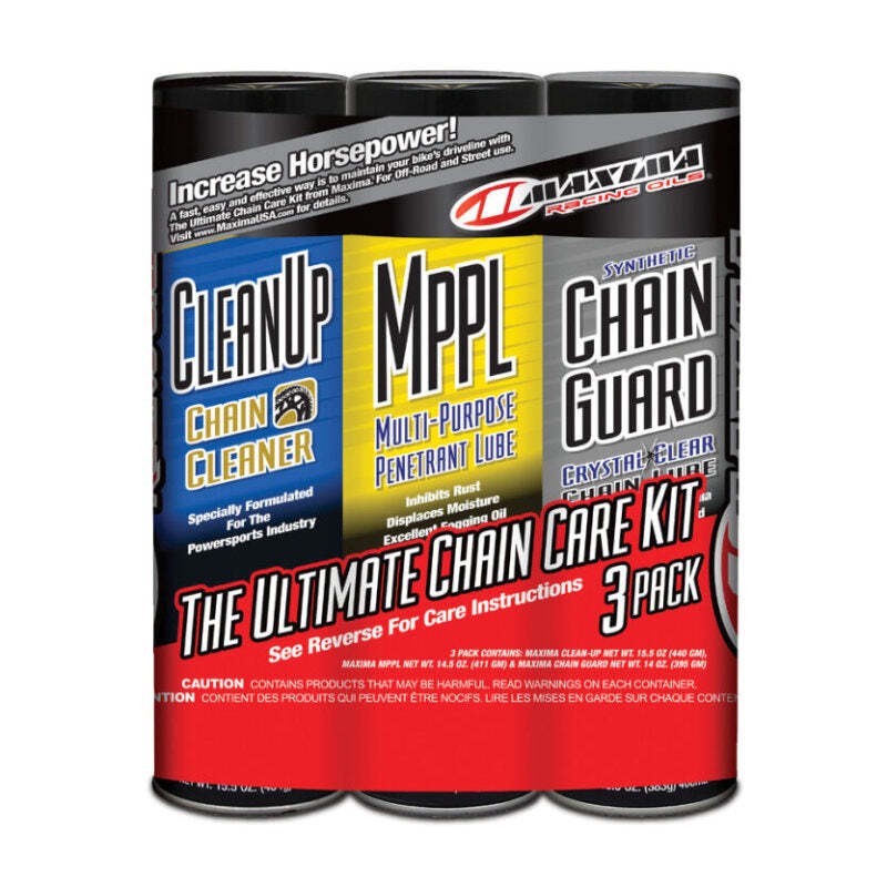 Maxima 70-779203 Synthetic Chain Guard Ultimate Chain Care Combo Kit Aerosol