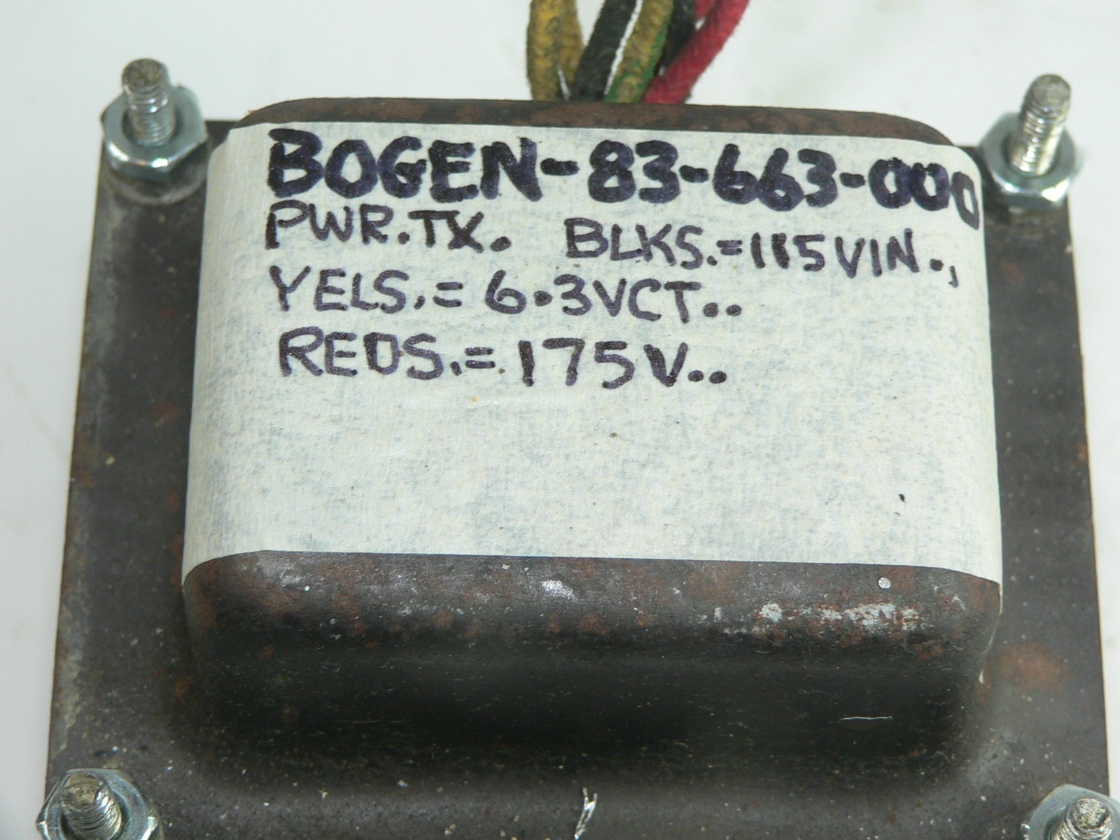 1 Bogen #83-663-000 Power Transformer--Tests good