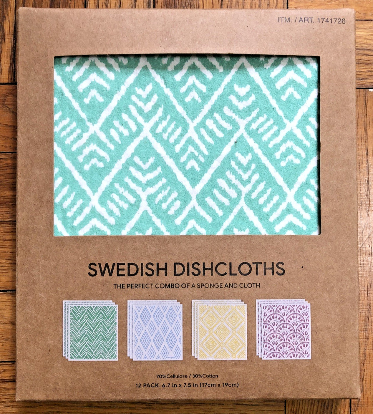 Dishcloth NEW 12 pacl set Boho Cellulose & Cotton Compostable