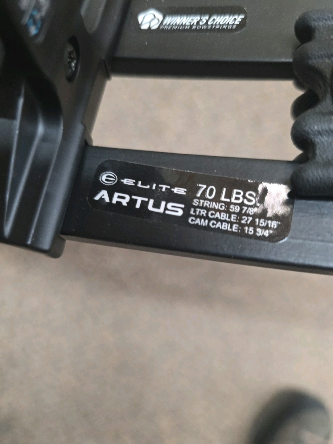 Elite Artus Bow - 70#, Slate Gray