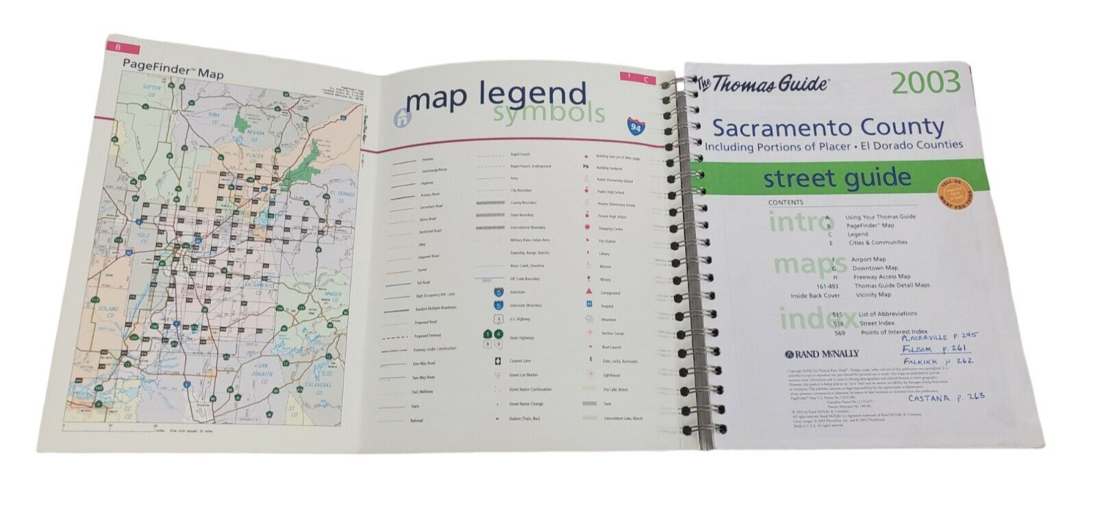 Thomas Guide Sacramento County Street Guide 2003