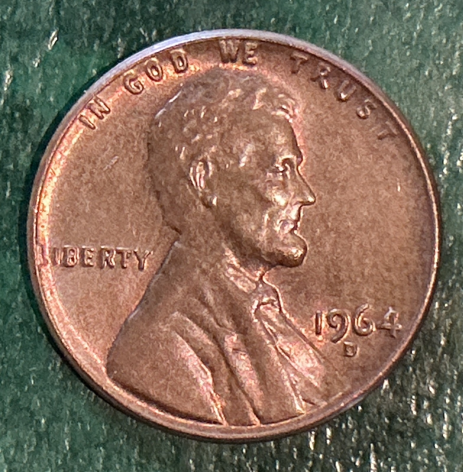1964 D Copper Lincoln Penny - Nice Coin in Nice Condition