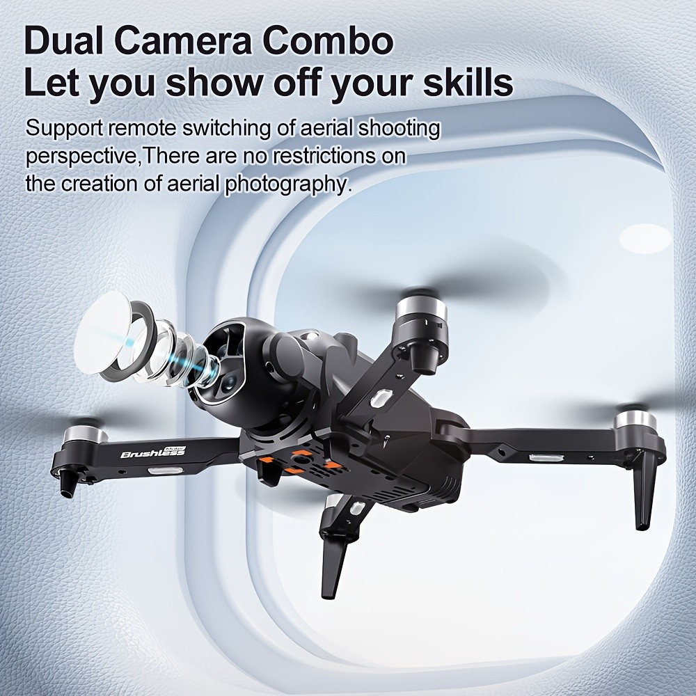 4.3-inch screen remote-controlled drone,HD camera,brushless FPV,2 batteries