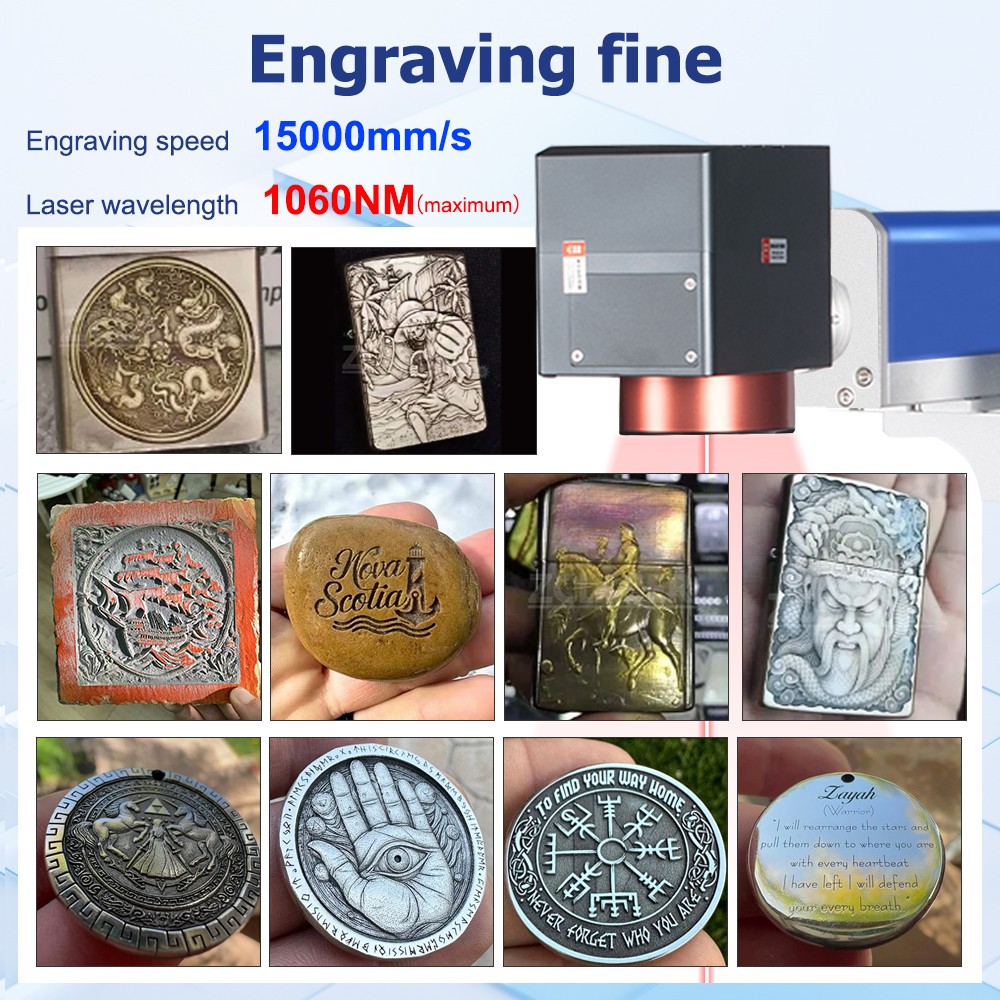 2.5D 200W JPT M7 Mopa Fiber Laser Marking Machine Metal Deep Relief Engraving