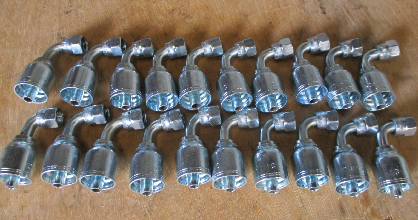 20‑Pack Koman 6‑6FJX90 Hydraulic Hose Fittings – 3/8" JIC 37° Female Swivel 90°