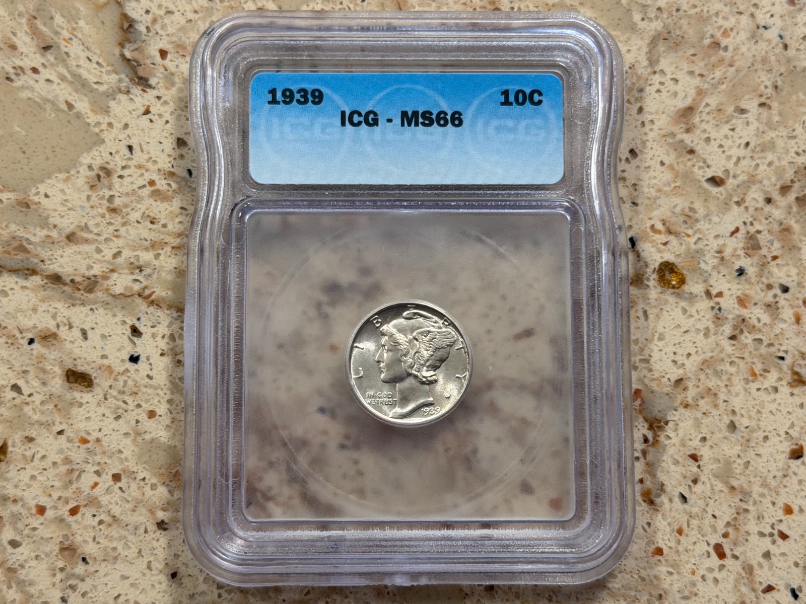 1939 10C Mercury Dime ICG MS66