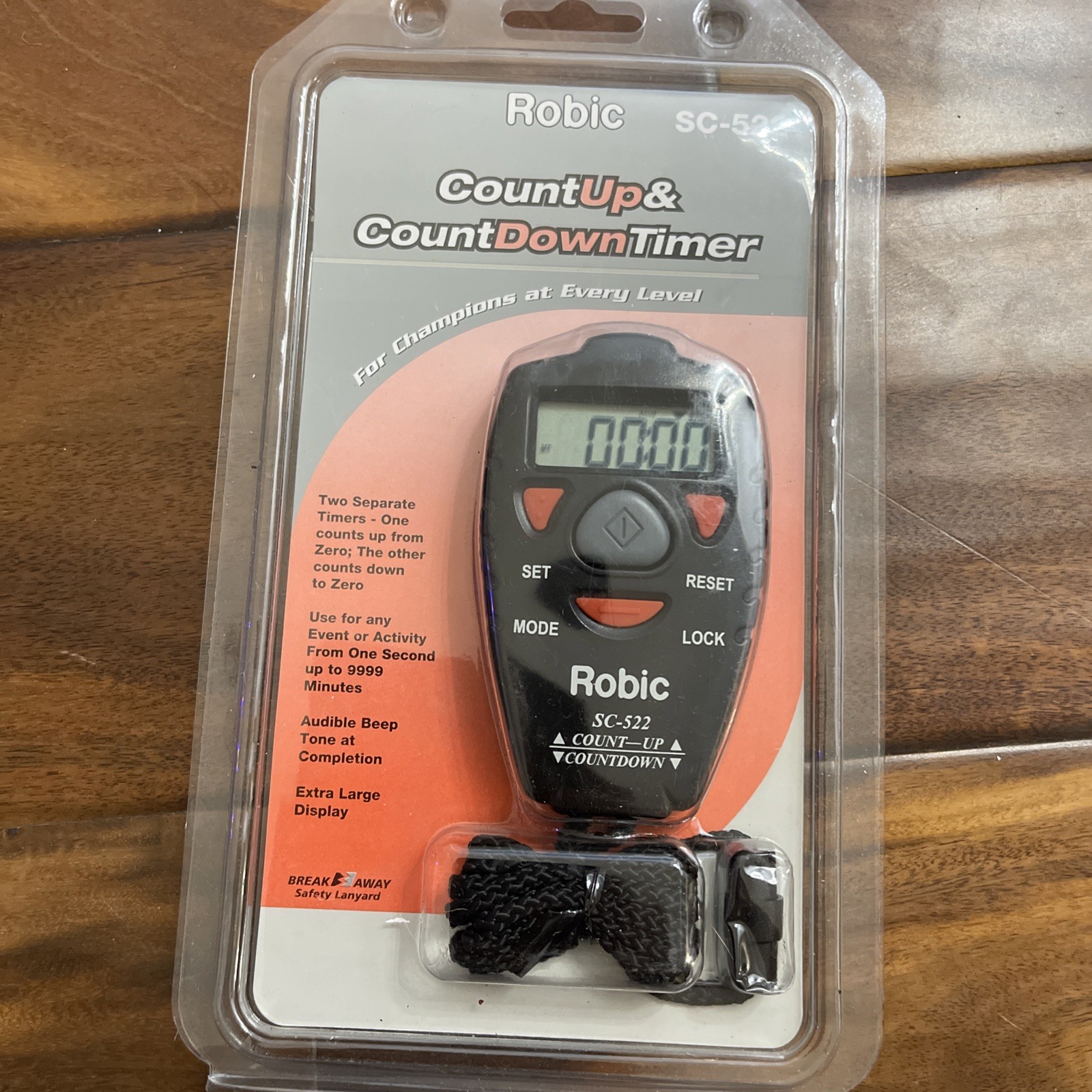 Robic SC-522 Digital Count-Up and Countdown Handheld Timer Black