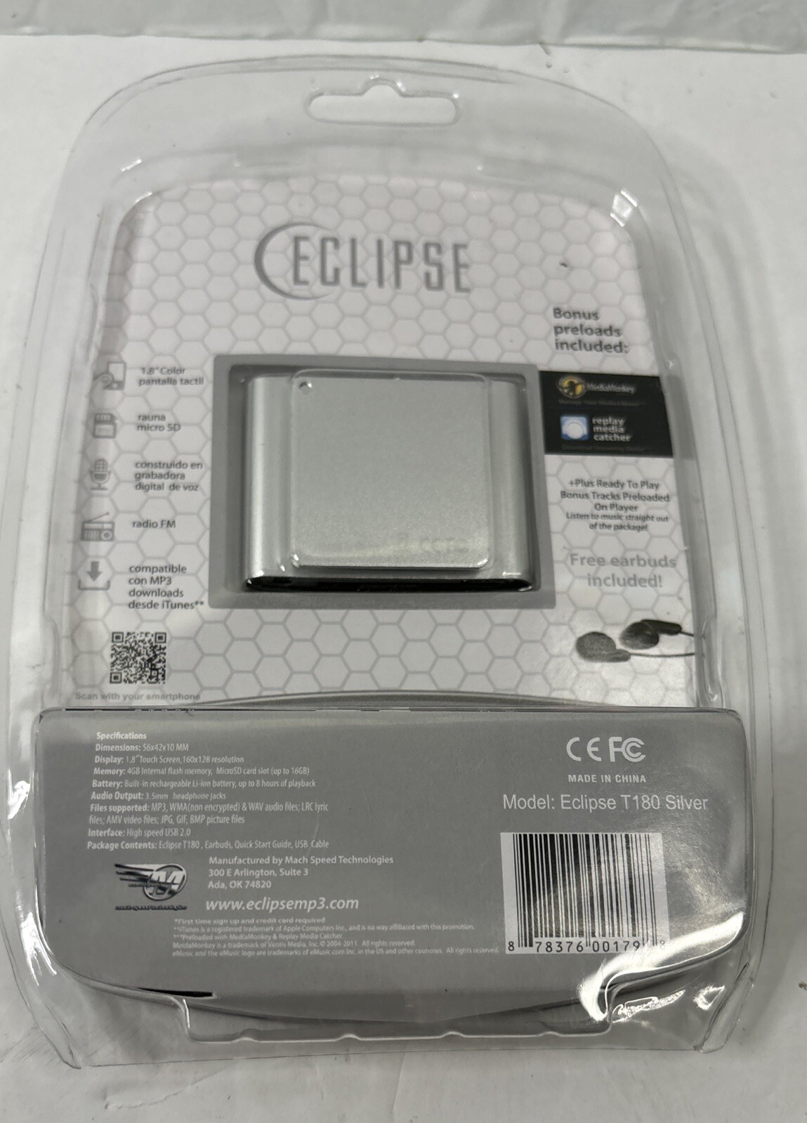 Eclipse T180 Silver (4 GB) Digital Media Player