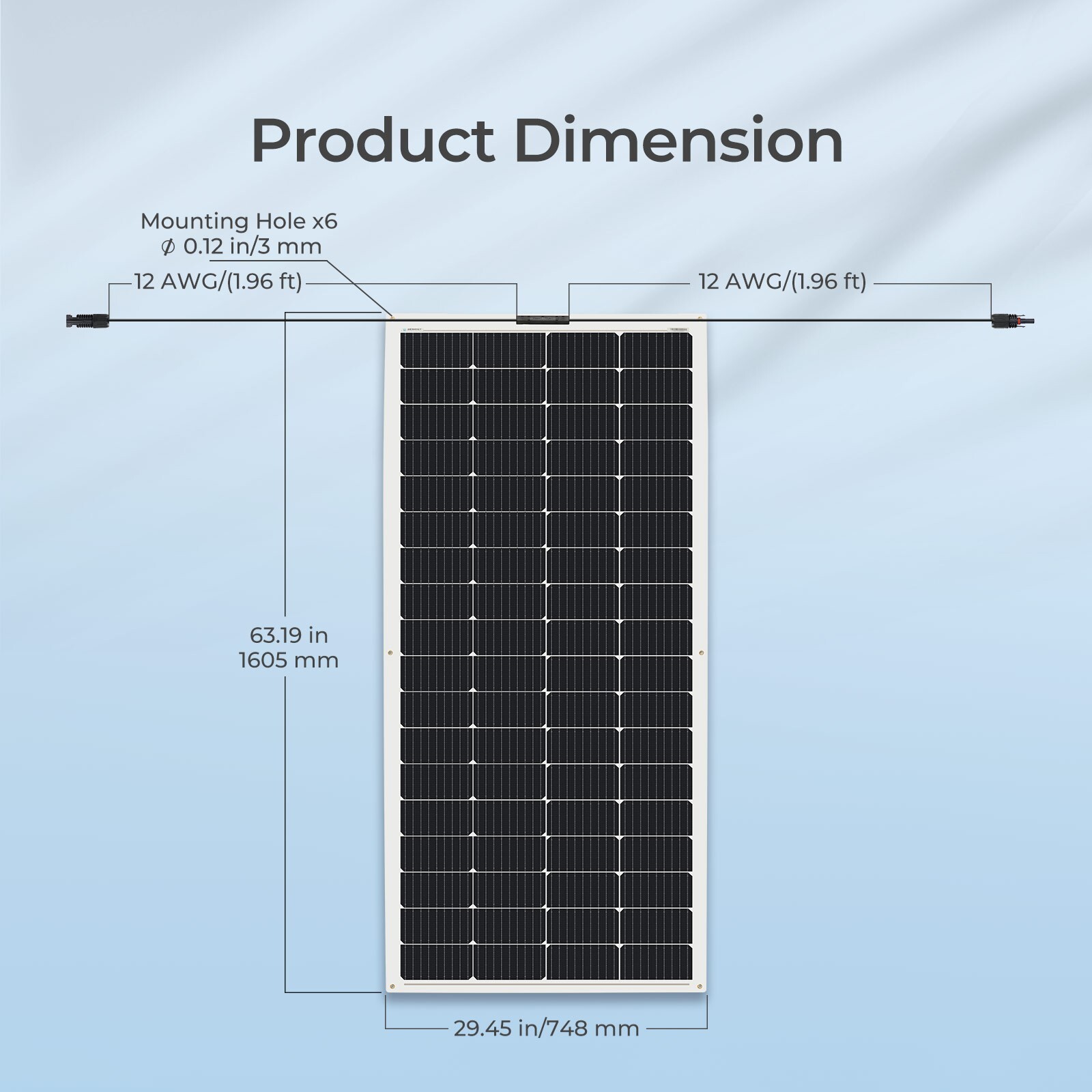 Renogy 200W Flexible Solar Panel with High Efficiency Solar Modules, Lightweight