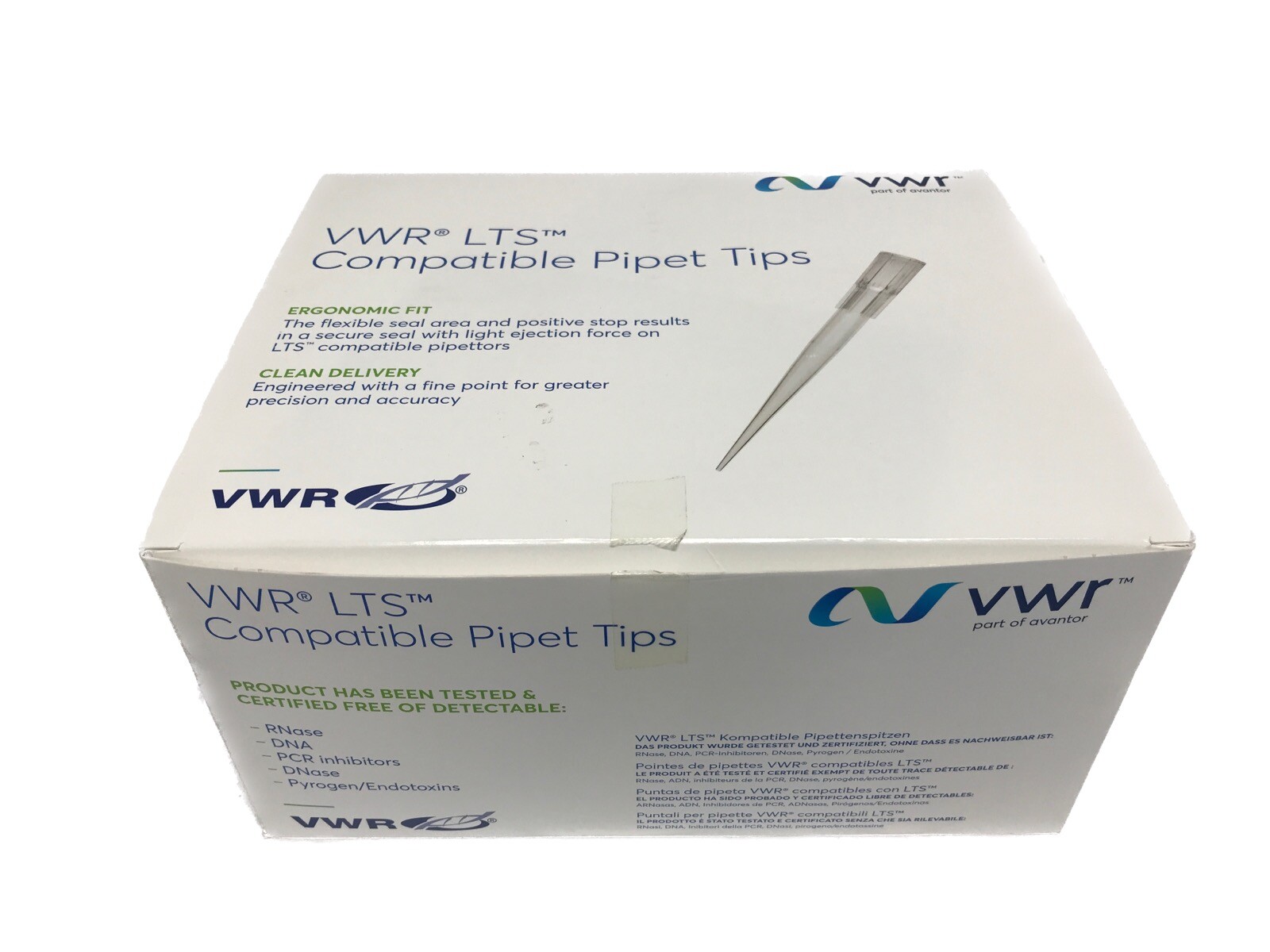(864/Pk) VWR 250uL LTS Compatible Low Retention Pipet Tips 96/Rack 76323-946