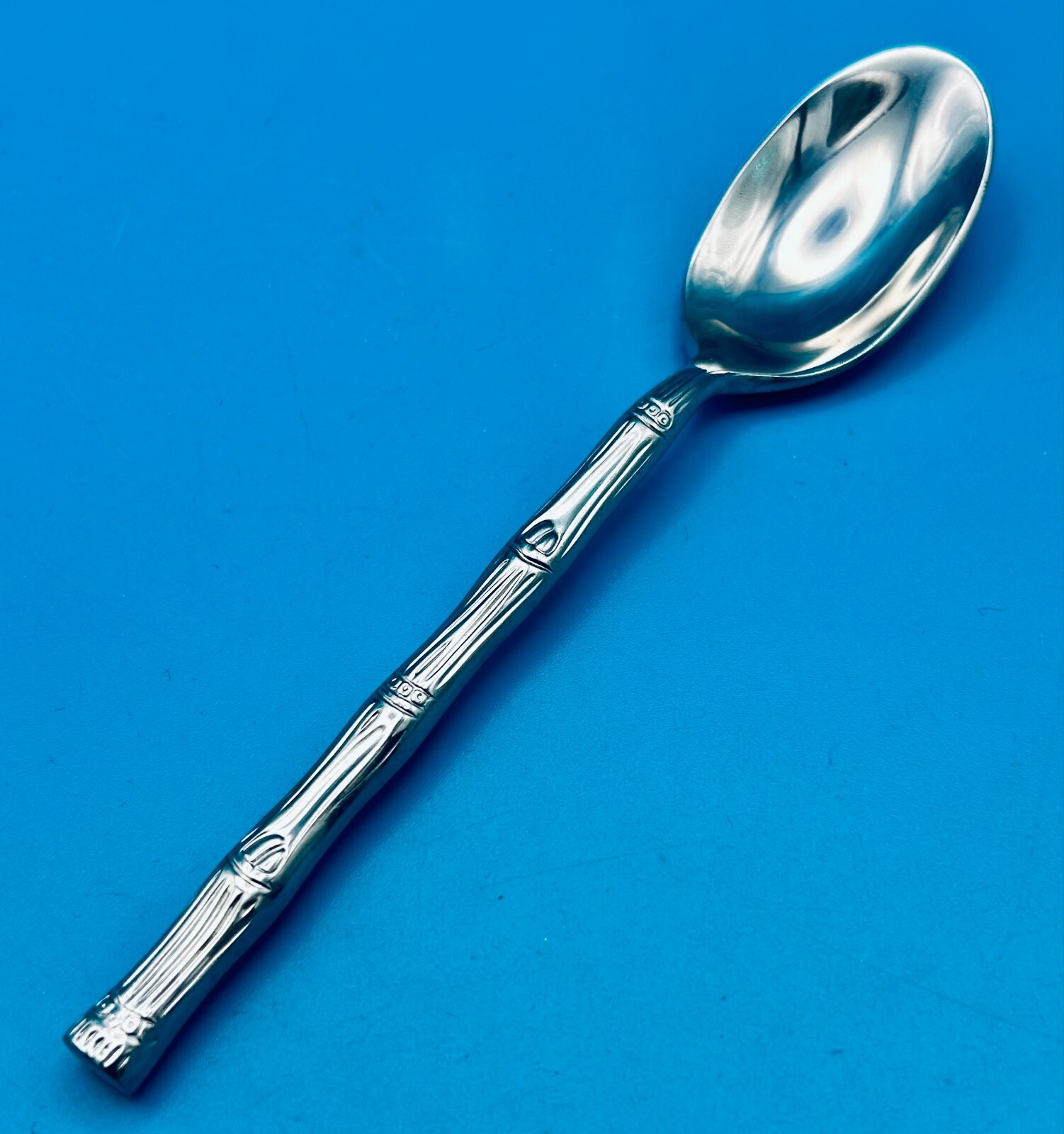 Hampton CATHAY MIRROR Teaspoon 6 7/8" Stainless Flatware Bamboo Style