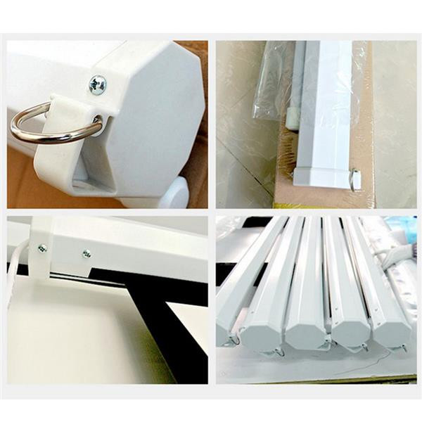 100In 4:3 Manual Pull Down Projector Screen Wall Mounted Anti-Light For Home