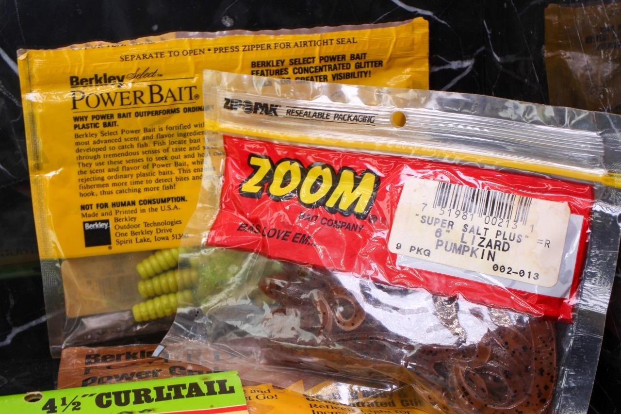 Lizard - Zoom Bait Company rubber scented bait lot VINTAGE TACKLE