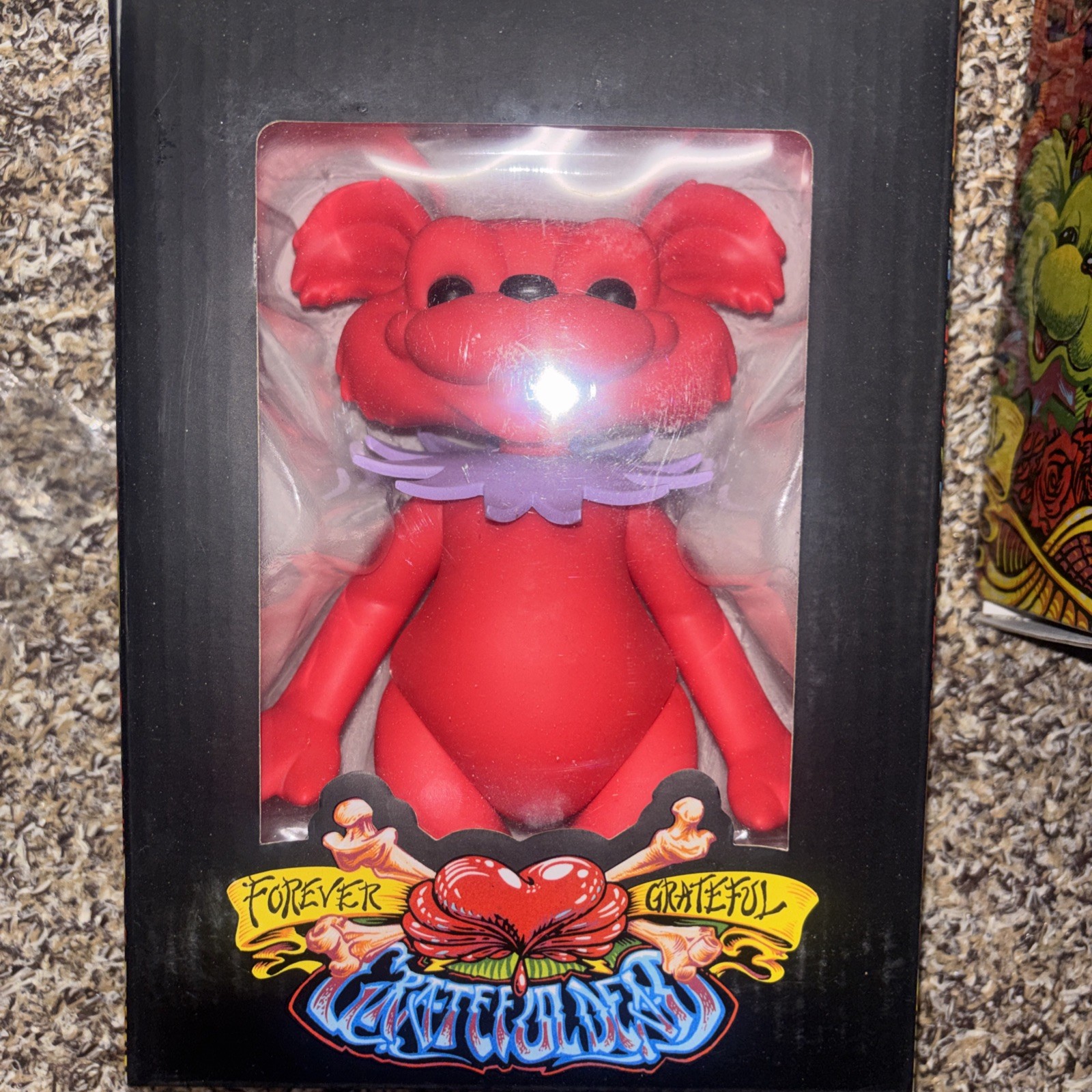 Red Variant Grateful Dead Official Dancing Bear Vinyl Toy By AJ Masthay Rare