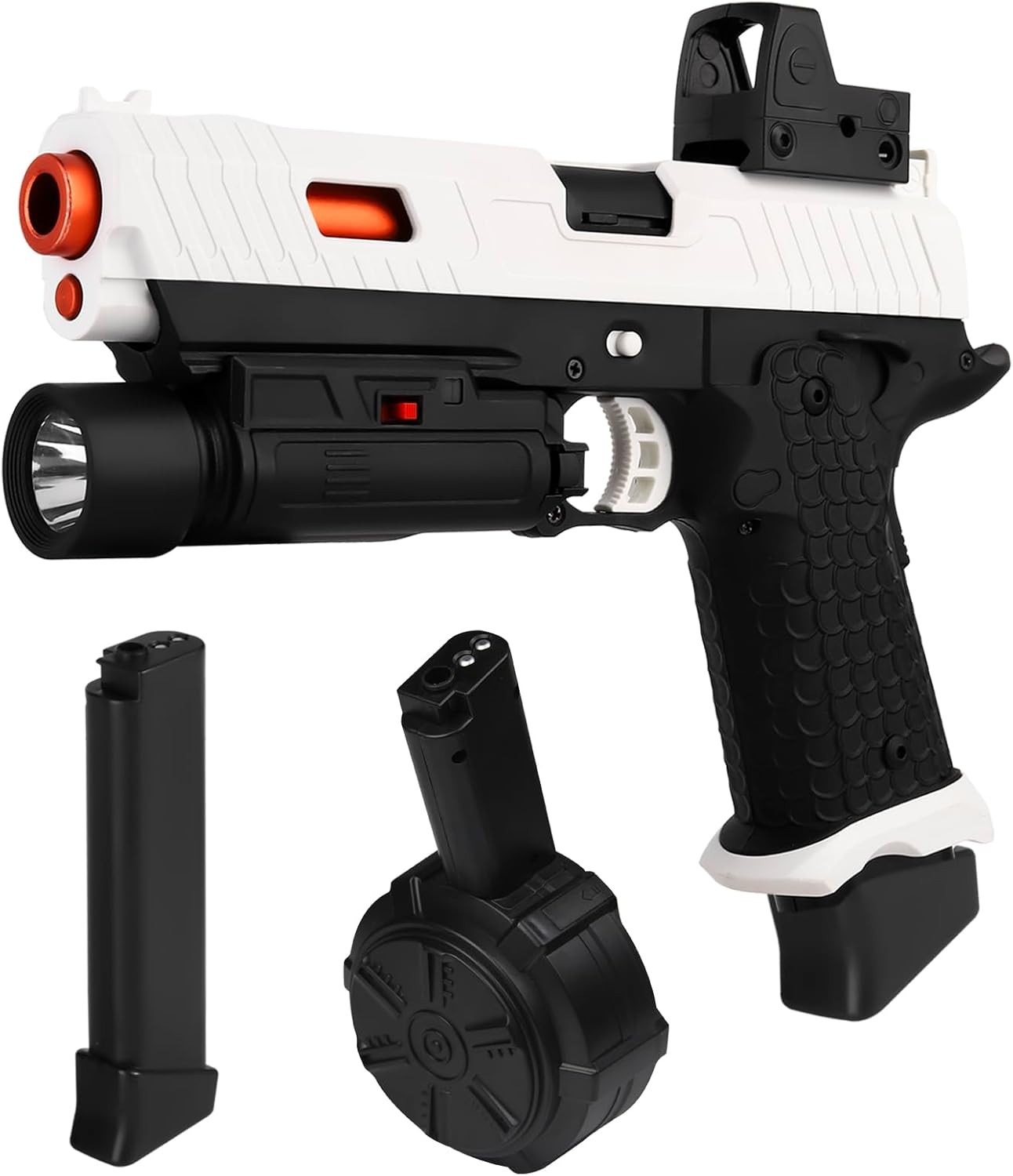 Gel Toy X5 80 Ft,120+ FPS Electric Full Auto Gel Outdoor Games Toy with Drum Mag