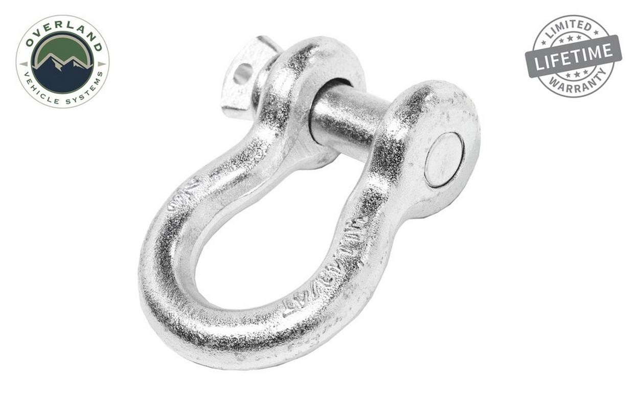 Overland Vehicle Systems 19019905 Recovery Shackle D-Ring 3/4" 4.75 Ton