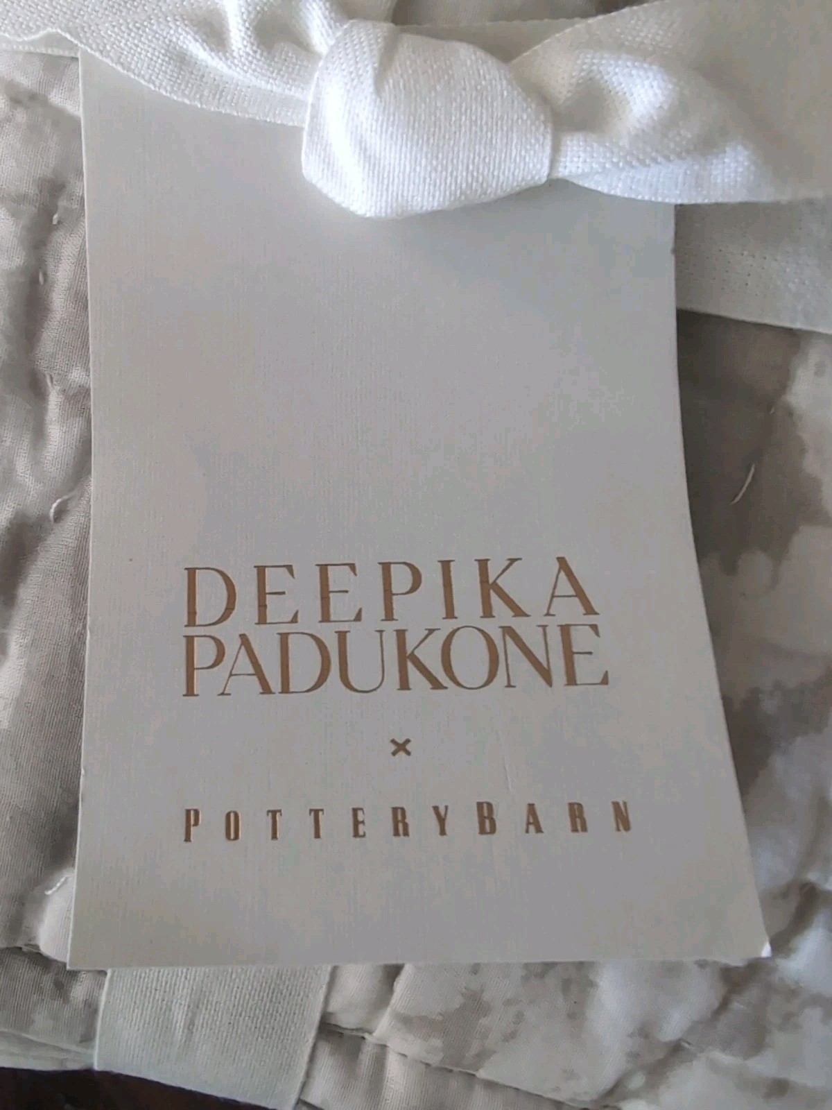 POTTERY BARN Deepika Padukone Handcrafted Std Sham-NWT