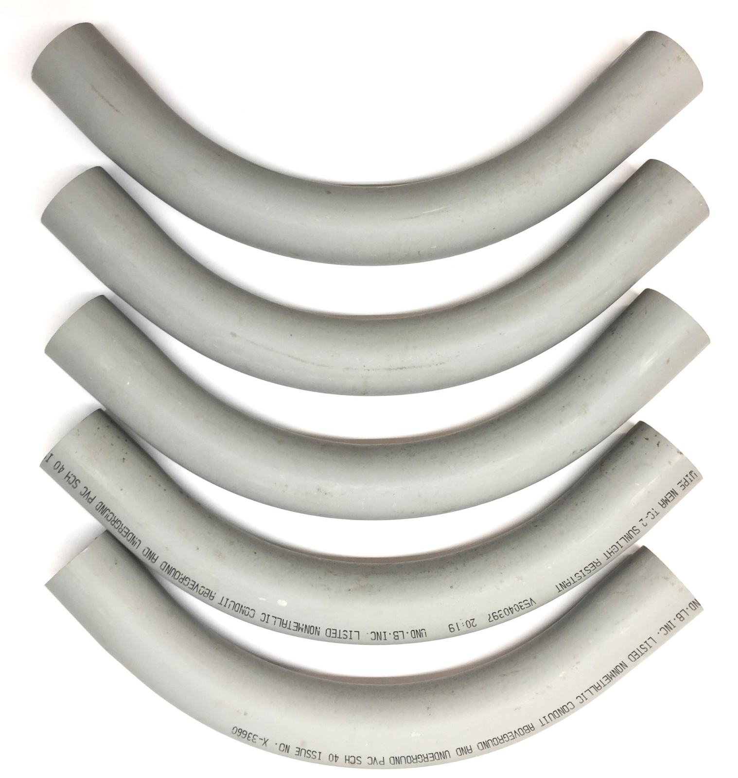 Cantex 2" I.D PVC Conduit Elbow 90-Degree SCH 40 V53040397 [Lot of 5] NOS