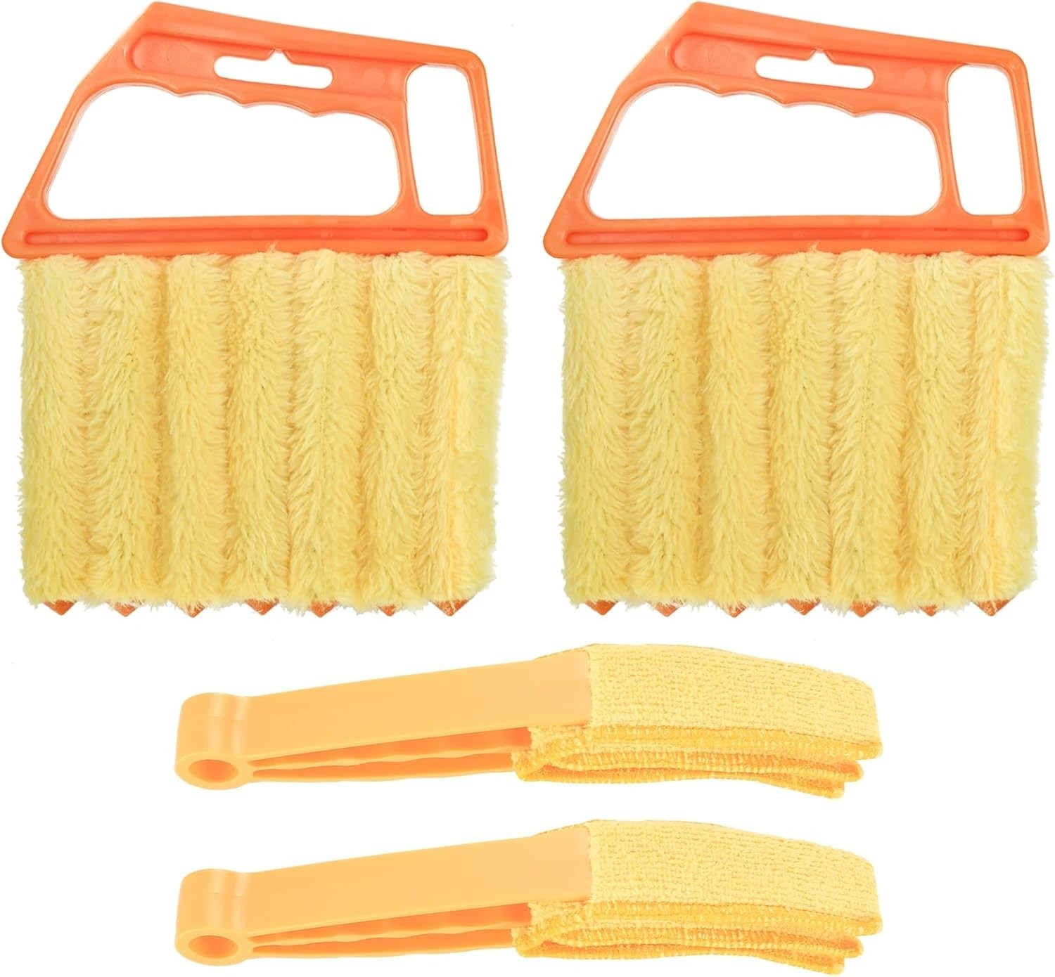 4pcs Window Venetian Blind Cleaner Duster Tool, Include 2pcs 7 Finger Blind