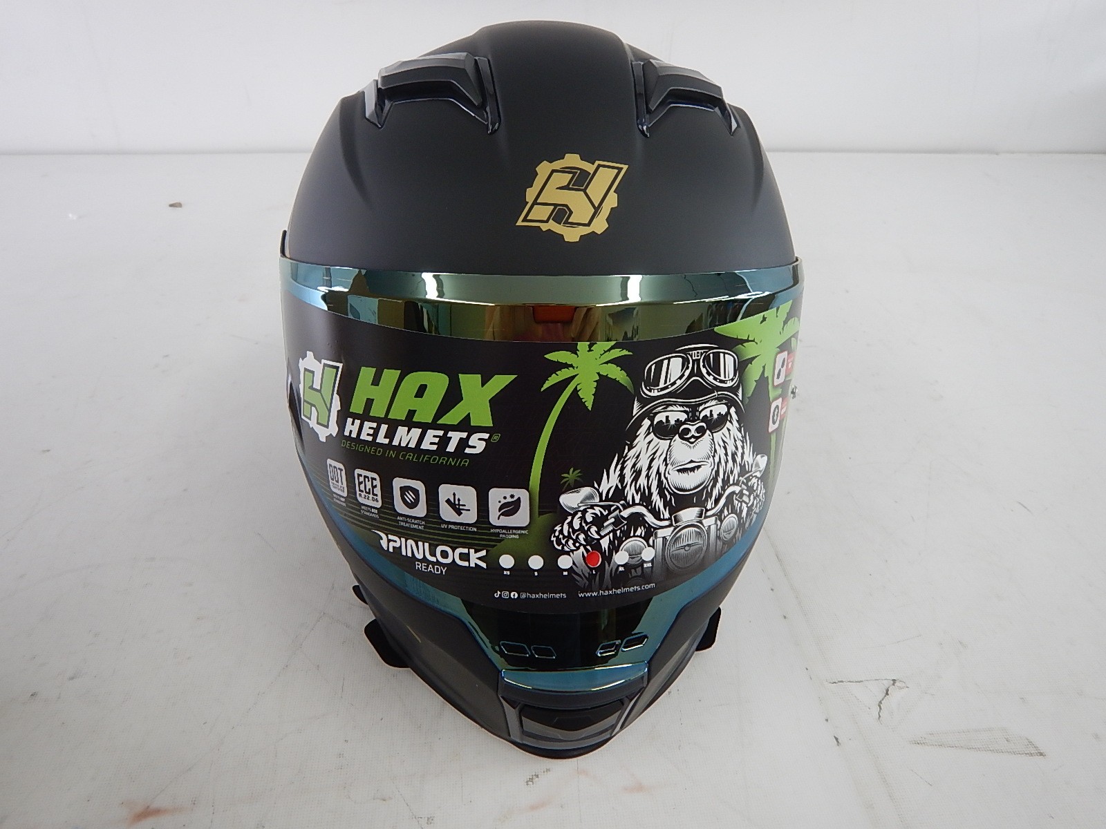 HAX Force Aerodynamic Full Face Helmet for Street/E-Bikes DOT/ECE Certified, L