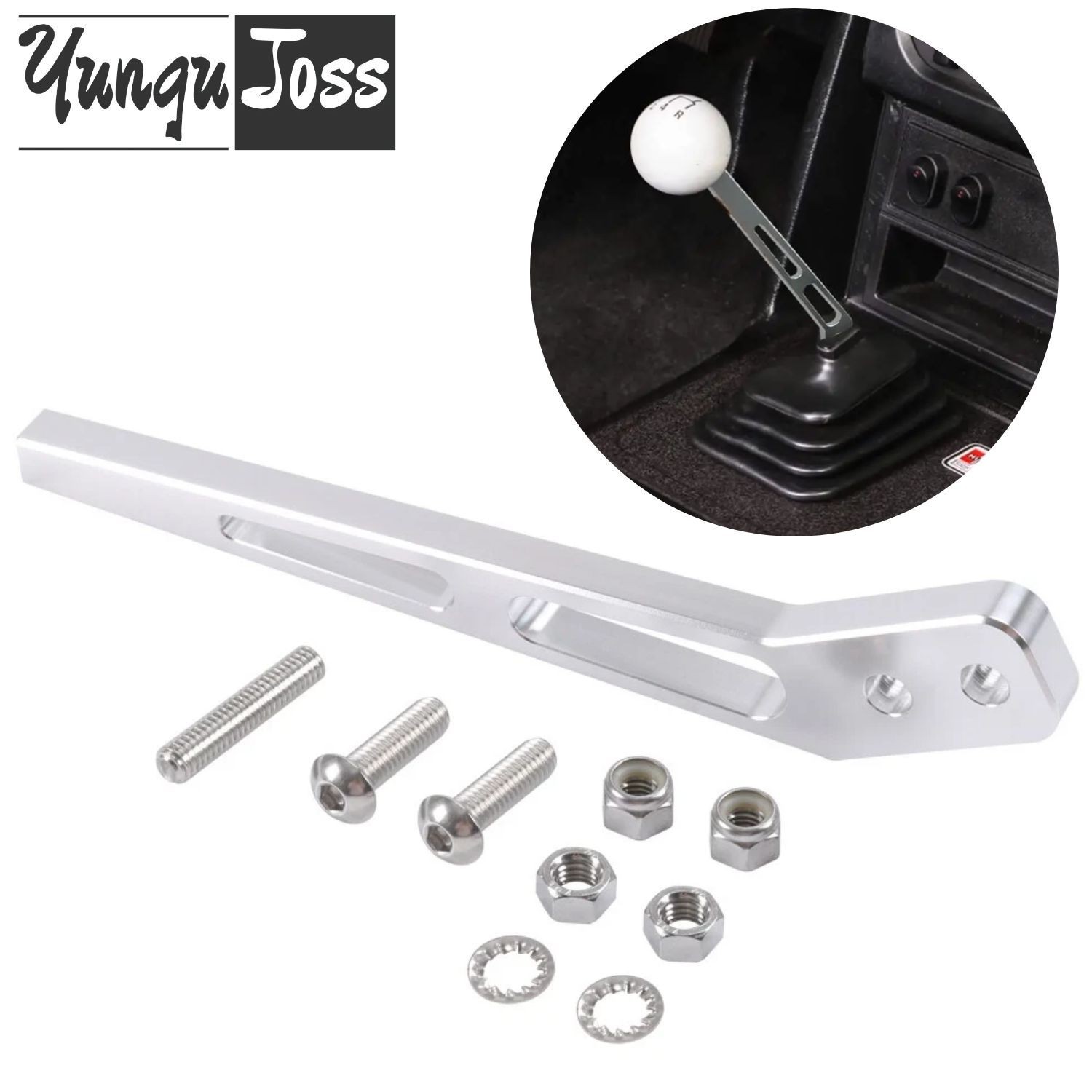 Billet Aluminum 10" Bent Shifter Handle Lever for Tremec T5 T45 T56 TKO500 & 600