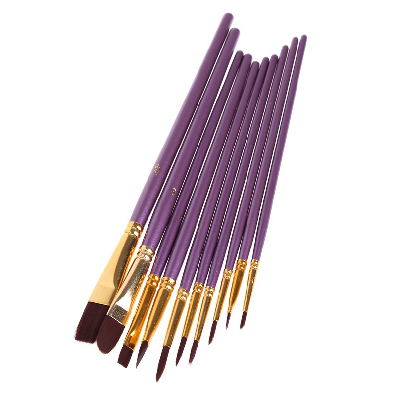 Watercolor Paint Brush 10pcs/set Children Adults Beginners School Course Create