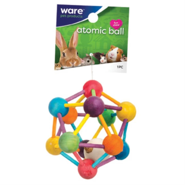 Ware Atomic Ball Chew Toy For Small Animals 4" Diameter