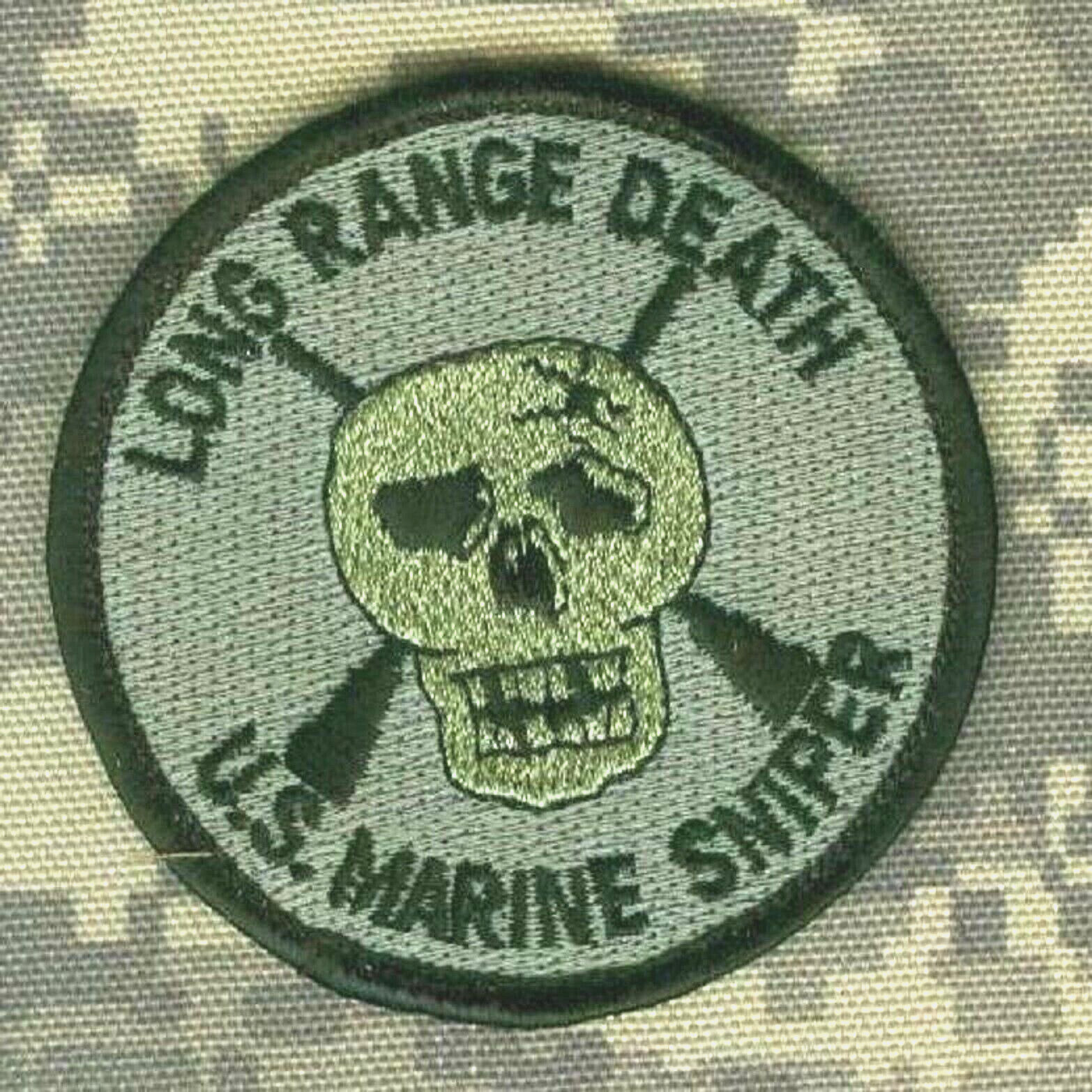 USMC JTF MARSOC RAIDERS RECON GHOST vêlkrö OD PATCH: Long Range Death Sniper