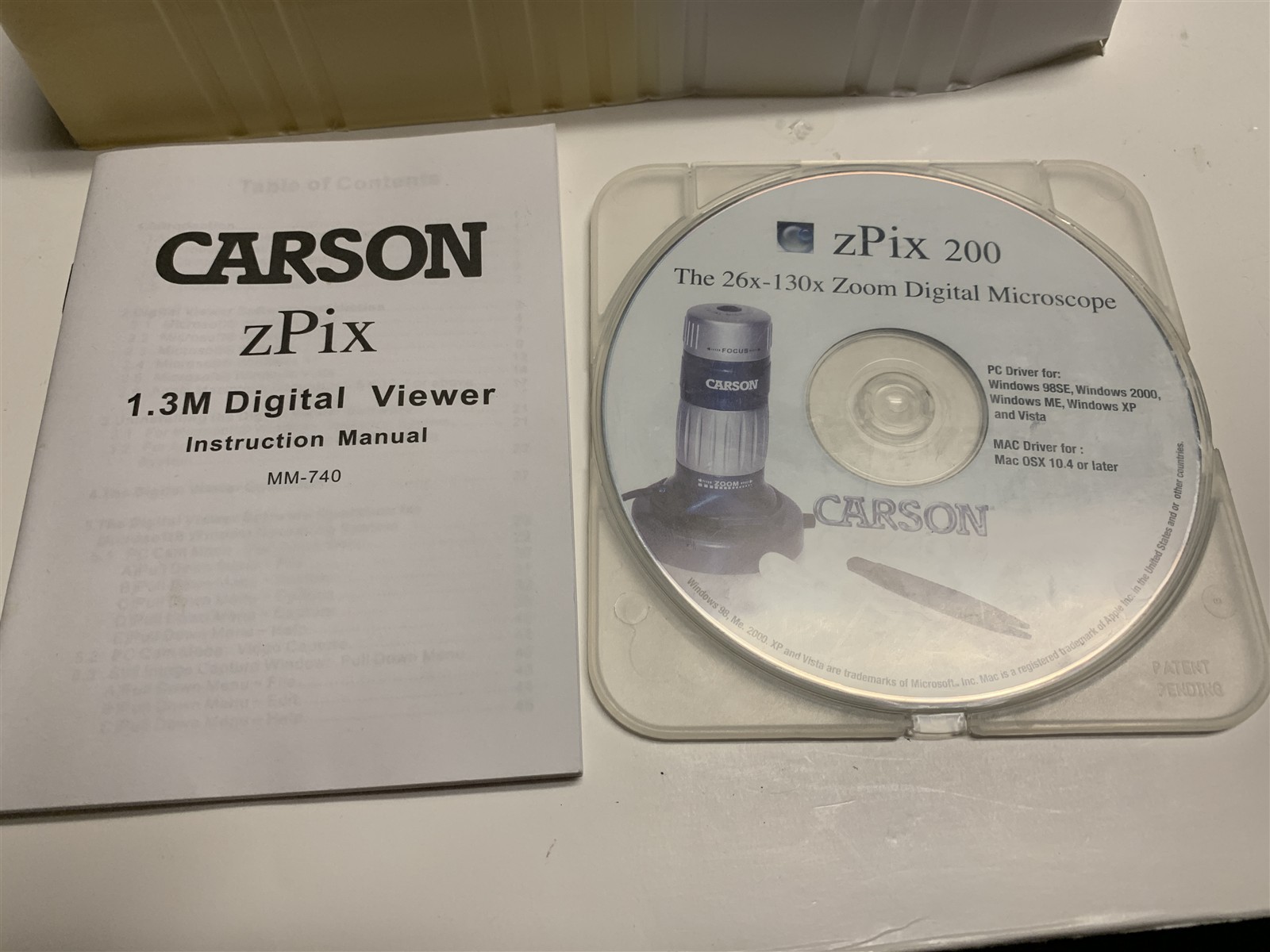 Carson zPix 200 26x-130x Zoom Digital Microscope in Box Computer