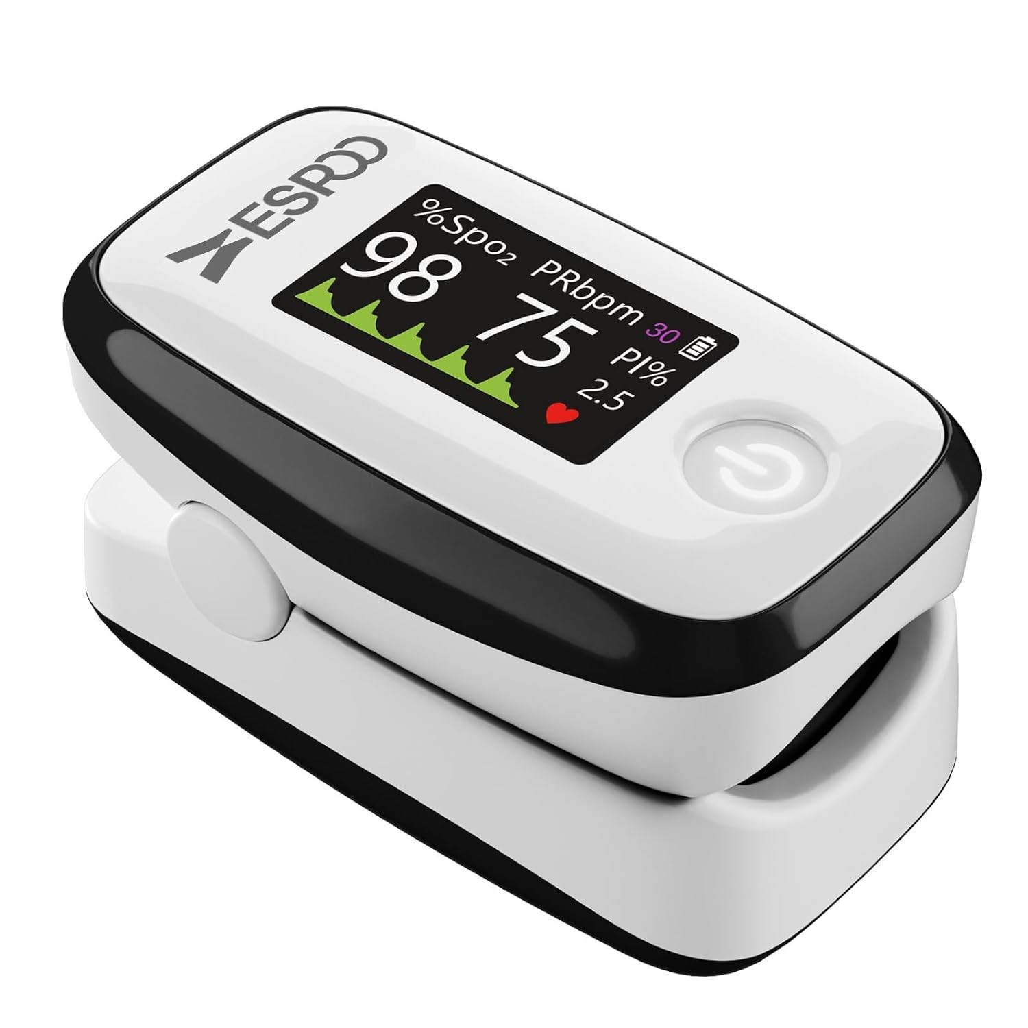 Pulse Oximeter with Fingertip Oxygen Meter, Including 2AAA Batteries