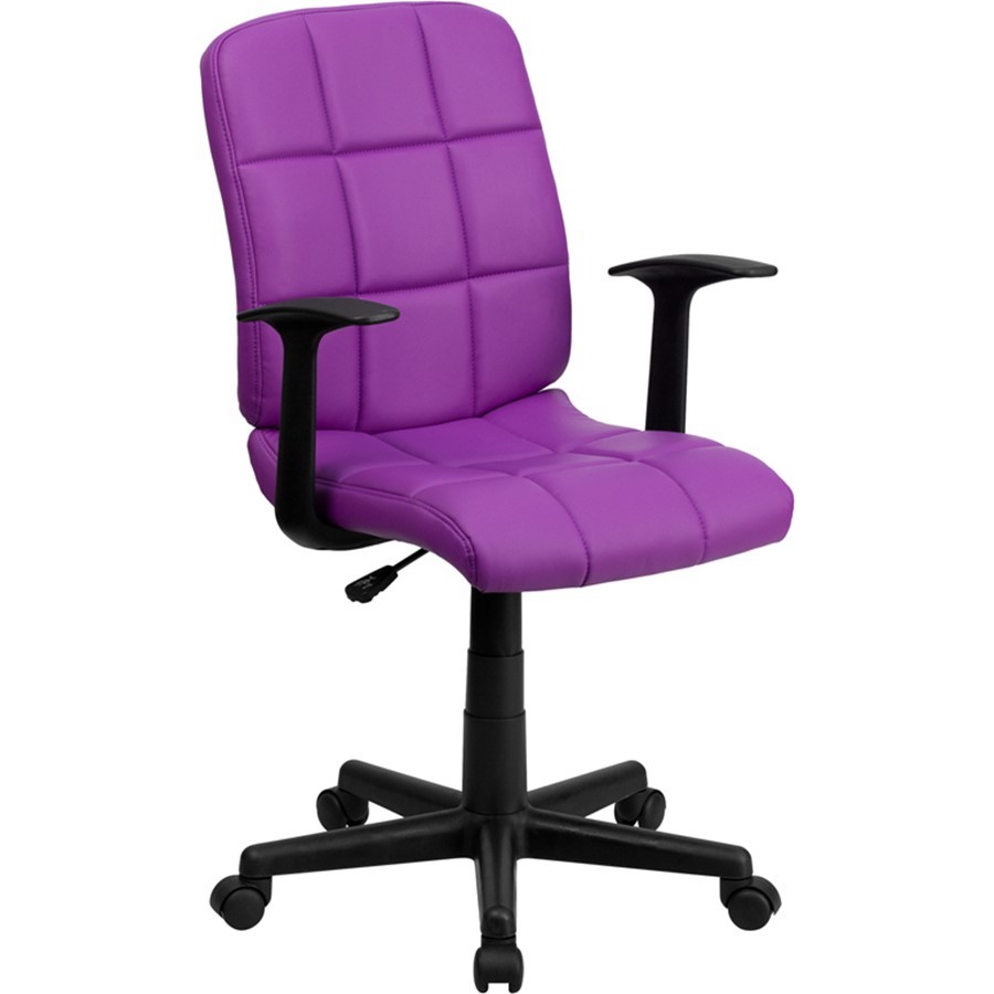 Flash Furniture Purple Office Chair, Purple - GO-1691-1-PUR-A-GG