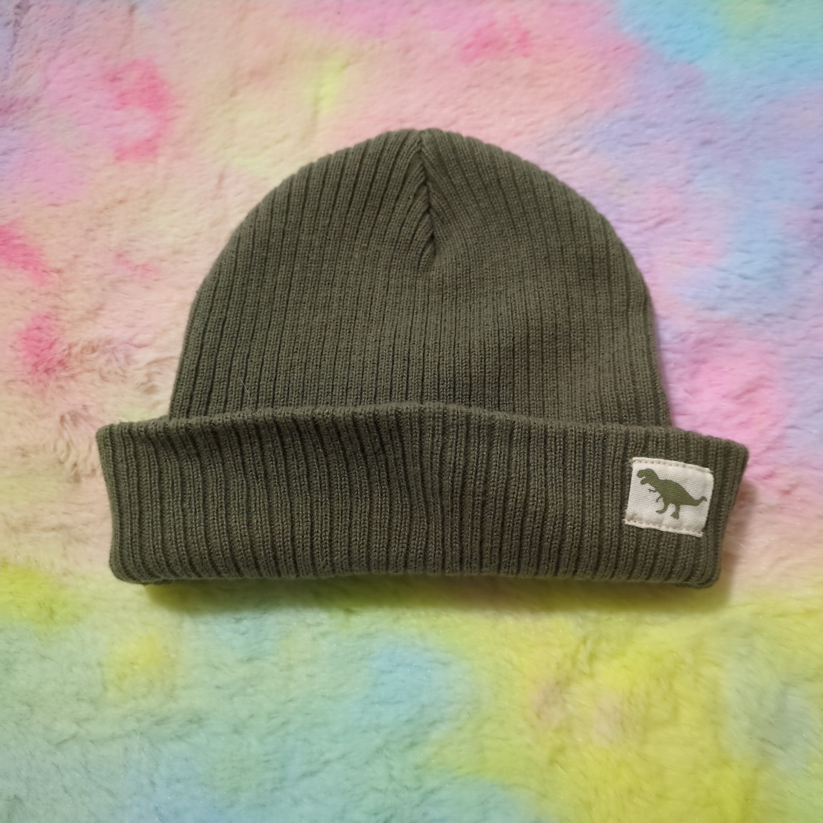 Dinosaur Winter Beanie Hat Boy Infant Knit Green Zaba Baby